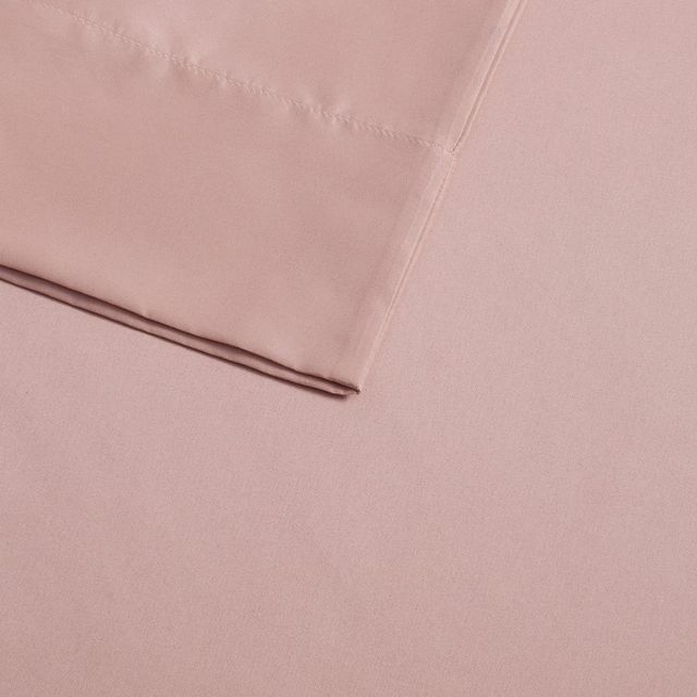 Olliix by Intelligent Design Pink California King Ruffled Sheet Set-4