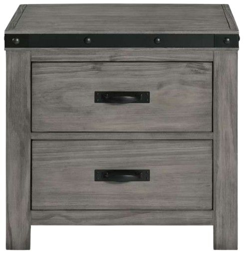 Elements International Wide 4-Piece Gray Queen Panel Bedroom Set-3
