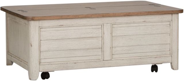 Liberty Furniture Farmhouse Reimagined 3-Piece Antique White/Chestnut Occasional Table-1