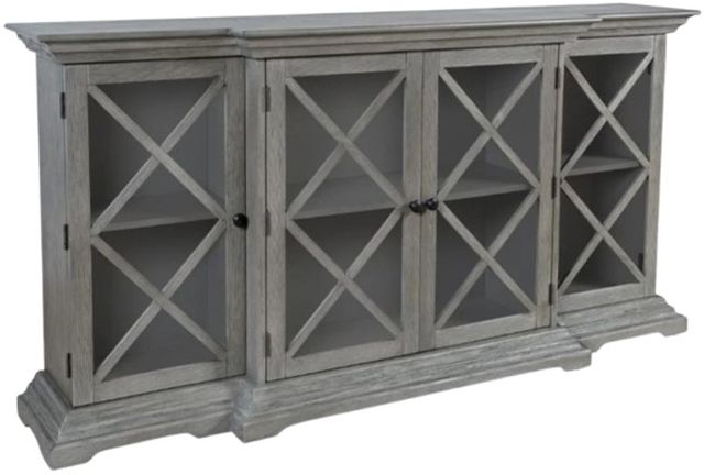 Jofran Inc. Carrington Gray Large Breakfront Cabinet-0