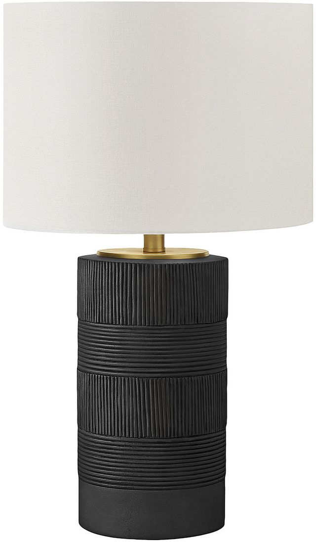 Monarch Specialties Inc. 24"H Black Resin Table Lamp-0
