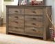 Signature Design by Ashley® Trinell Rustic Brown 5 Piece Queen Panel Bedroom Set-2