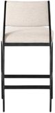 Four Hands Valeene Black Cast Aluminum/Crypton Nomad Snow Counter Stool-3