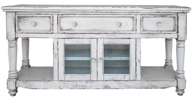 International Furniture Direct Aruba White TV Stand-2