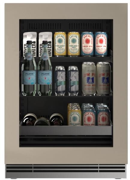 U-Line®  Home Collection 24" 5.1 Cu. Ft. Panel Ready Beverage Center with Glass Door-2