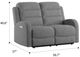 Emerald Home Harvey Gray Power Loveseat with Power Headrest-2