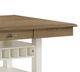 Elements International Bellevue Walnut Counter Table with Antique White Base-1