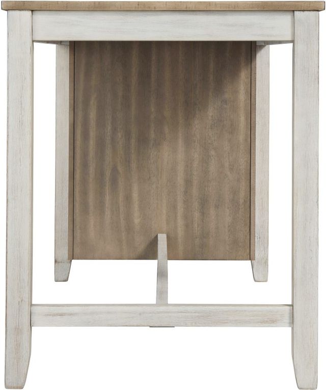 Signature Design by Ashley® Skempton Light Brown Counter Height Dining Table with White Trestle Legs-2