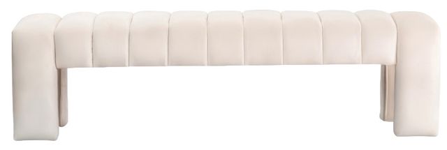 Meridian Furniture Andaz Cream Accent Bench-1