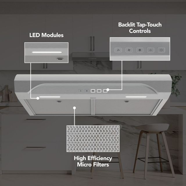 Broan® Alta 2 Series 30" Stainless Steel Under Cabinet Range Hood-2