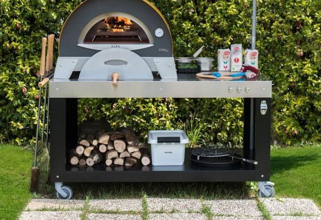 Alfa 28" Multi-Functional Base & Prep Station Silver Black-4