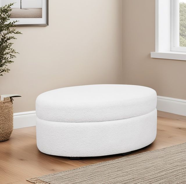 Linon Suni Natural Oval Storage Ottoman-1