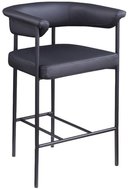 Meridian Furniture Malin Black Vegan Leather Counter Stool-0