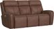 Flexsteel® Warren Classic Brown Leather Power Reclining Sofa with Console, Power Headrest and Lumbarand Lumbar-0