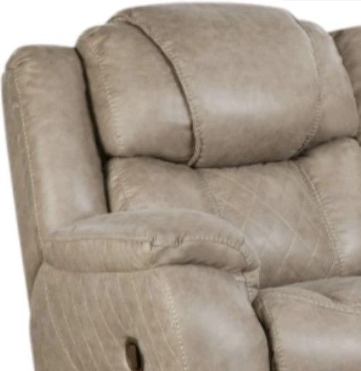 HomeStretch Daytona Beige Manual Reclining Console Loveseat-1
