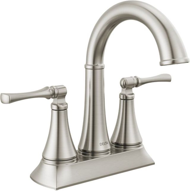 Delta Archdale™ Spotshield Brushed Nickel 2-Handle Centerset Bathroom Faucet with Drain-0