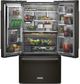 KitchenAid® 23.8 Cu. Ft. Black Stainless Steel with PrintShield™ Finish Counter Depth French Door Refrigerator-0