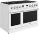 Thor Kitchen A Series 48" White Matte Pro Style Gas Range with Stainless Steel Hardware-3