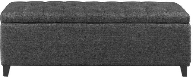 Olliix by Madison Park Charcoal Shandra Tufted Top Storage Bench-1