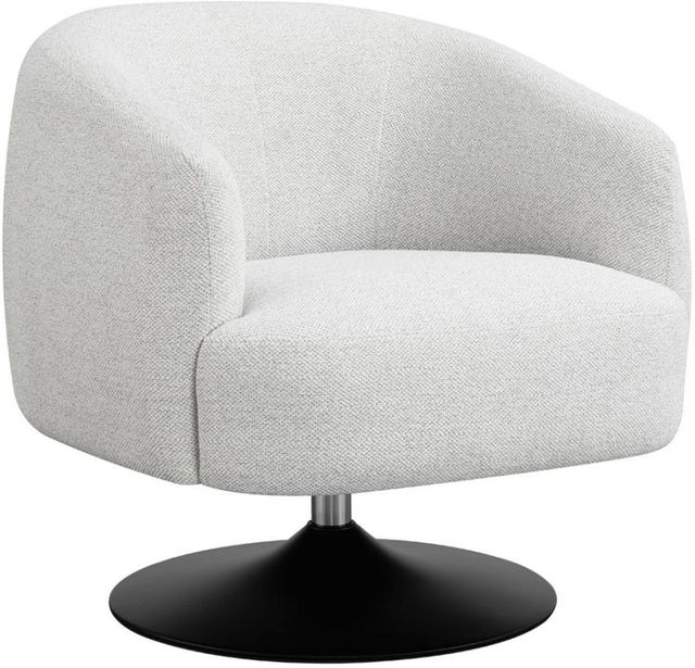 Coaster® Dave Beige/Matte Black Swivel Accent Chair-0