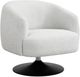 Coaster® Dave Beige/Matte Black Swivel Accent Chair-0