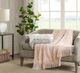 Olliix by Madison Park Chloe Blush 100% Cotton Tufted Chenille Lightweight Throw with Fringe Tassel-3