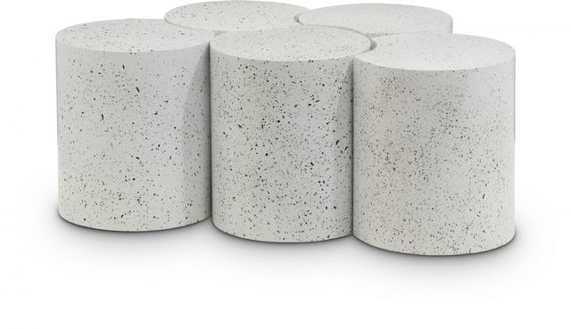 Meridian Furniture Dimple 5-Piece White 18" Modular Nesting Coffee Table Set-0