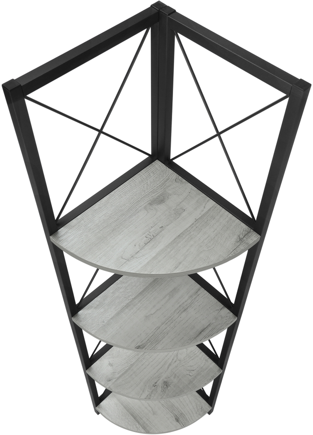 Monarch Specialties Inc. Black/Grey Bookcase-3