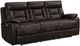 Elements International Trinidad Pebble Brown Power Reclining Sofa-0