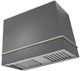 La Cornue Loge Series 44" Graphite Wall Mounted Range Hood with Polished Brass Trim-0