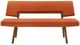 Armen Living Channell Orange/Walnut Upholstered Dining Bench-1