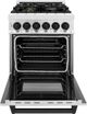 ZLINE Autograph Edition Legacy 24" Stainless Steel Pro Style Dual Fuel Range with Matte Black Accents-1