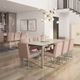 Amisco Customizable Nicholson White Glass Rectangular Table-3