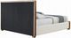 ACME Furniture Kaleea Beige/Walnut Queen Upholstered Panel Bed-4