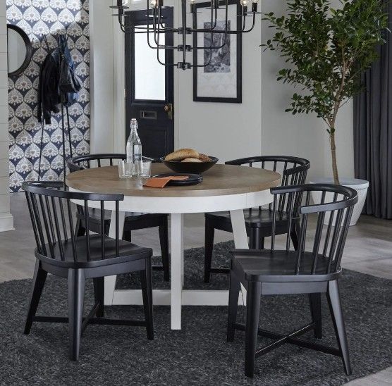 Parker House® Americana Modern 2-Piece Black Dining Chair-1