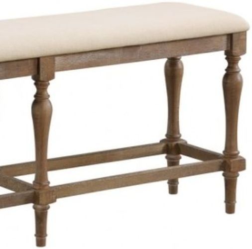 Winners Only® Augusta Rustic Brown/Vanilla Bench-2