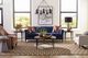 Hammary® Olmsted Rustic Oak Round Coffee Table with Black Base-1