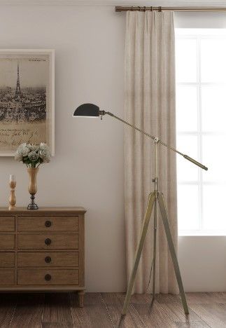 Cal® Lighting & Accessories Cuero Antique Gold Brass Floor Lamp-1