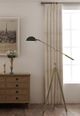 Cal® Lighting & Accessories Cuero Antique Gold Brass Floor Lamp-1