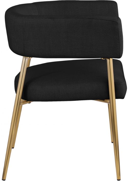 Meridian Furniture Creston Black/Gold Dining Chair-2