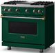 Viking® 5 Series 36" Ivy Pro Style Gas (LP) Range with Brushed Brass Trim-2