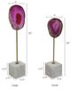 A & B Home 2-Piece Pink/Gold/White Agate Decorative Statuaries Set-3