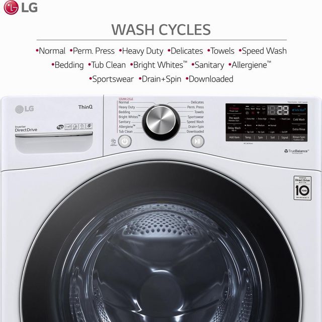 LG 5.0 Cu. Ft. White Front Load Washer-12