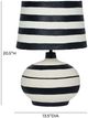 TOV Furniture Positano Black/Off-White Striped Papier Mache Table Lamp-2
