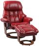 BenchMaster High Line Nicholas Ruby Red Chair and Ottoman Set-0