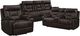 Elements International Trinidad 3-Piece Pebble Brown Power Reclining Living Room Reclining Seating Set-0