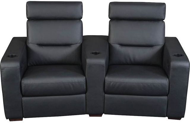 Salamander Designs® TC3 AV Basics Black Wedge Two-Seat Power Reclining Theater Seating-3