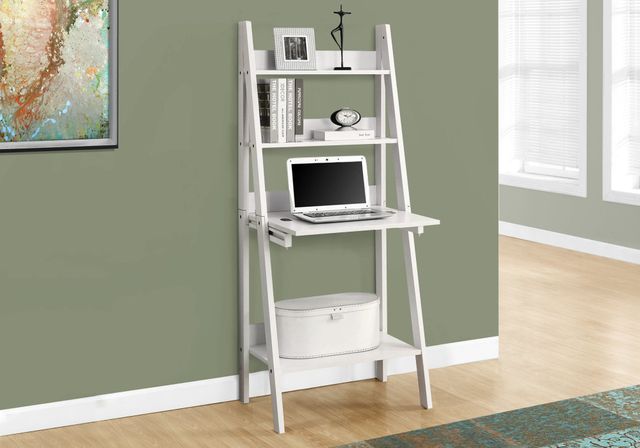 Monarch Specialties Inc. White 61" Ladder Style Computer Desk-2