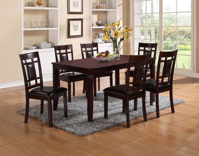 Crown Mark Paige 7-Piece Brown Dining Table Set-1