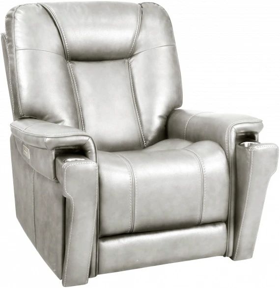 BarcaLounger® Sanibel Rainer Dove Leather Power Recliner-2
